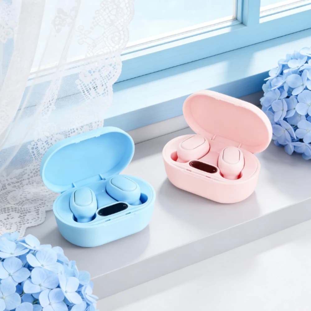 Auricolari Bluetooth E7S TWS con microfono, cuffie stereo Hi-Fi 9D senza fili