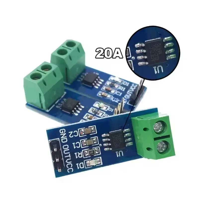 ACS724 High Precision Current Sensor Module 5A/20A/30A Range DC Current Detection Board For Power Monitoring Arduino
