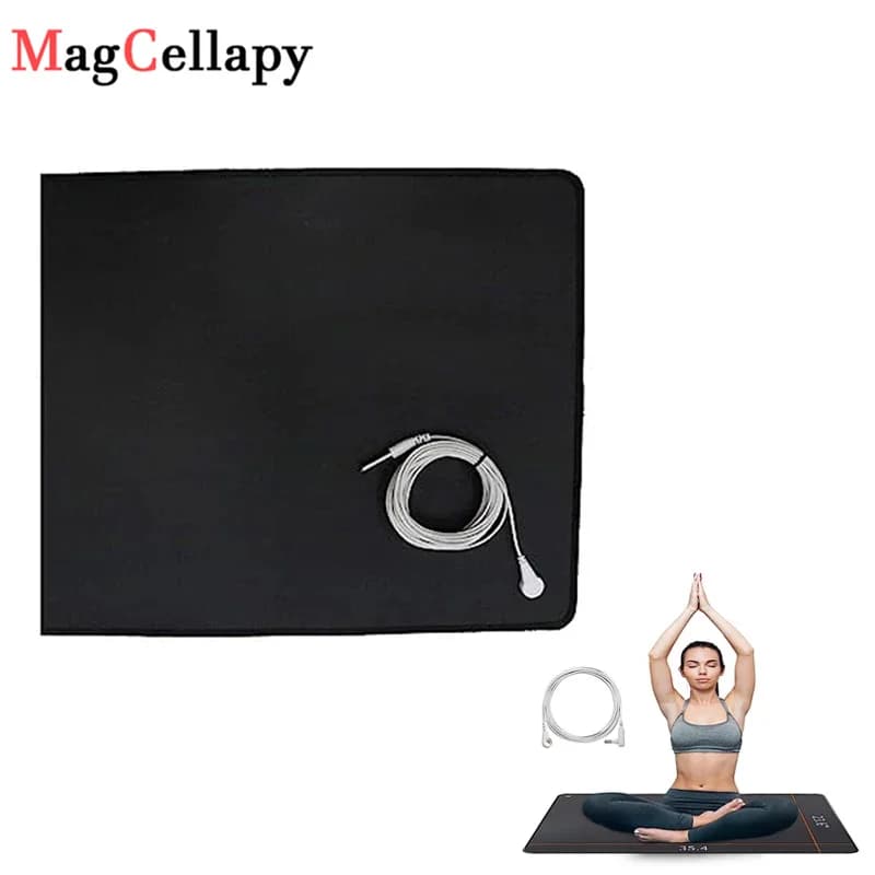 Ground Floor Mat for Sleep Yoga Mat for Recovery EMF Improves the foot of the energy release body with ground-mounted spiral cable anti-crowding