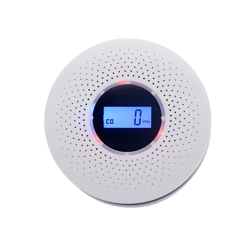 Rilevatore 2-in-1 di Fumo e Monossido di Carbonio con Display LCD, Allarme 85dB, Alimentato a Batteria, Allarme di Sicurezza Domestico per Incendi e Gas CO