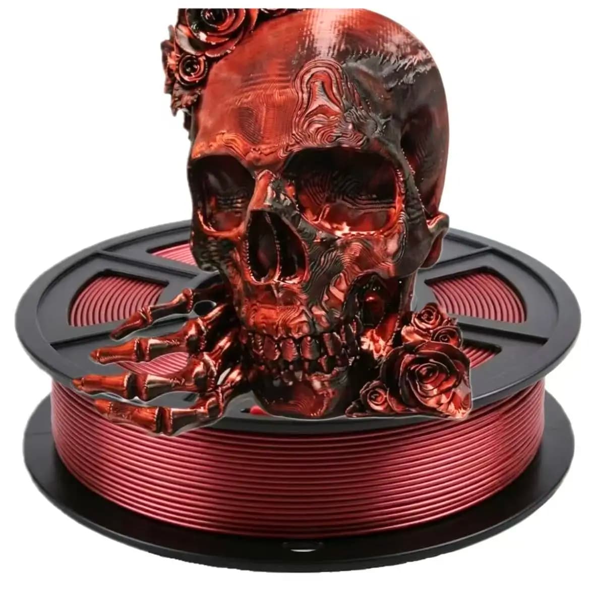 Two-Color Silk PLA Filament, 1.75 mm, 250 g, bright and high-gloss, seamless color transitions, neatly coiled, precision of +/-0