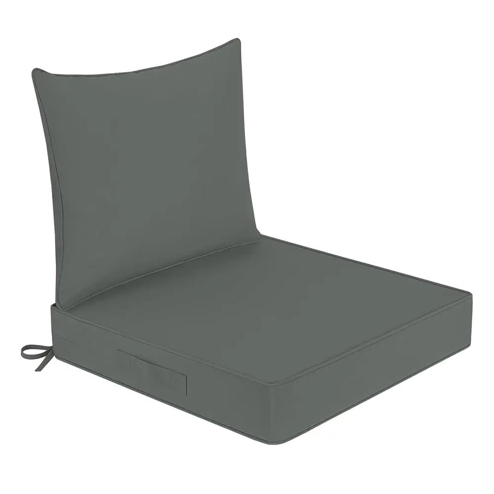 Cuscini per Sedie da Esterno 24x24 con Rivestimento Rimovibile, Cuscini Impermeabili per Mobili da Giardino, Cuscini Profondi per Sedute da Esterno