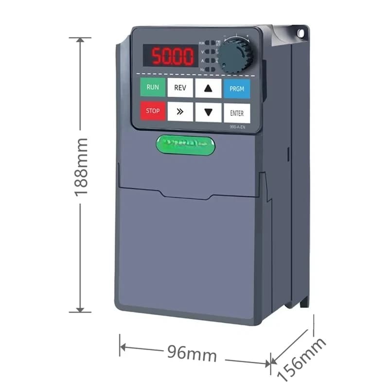 Convertitore di Frequenza VFD 5.5KW 7.5KW 11KW Trifase 380V, Controllore per Pompe Idriche e Compressori