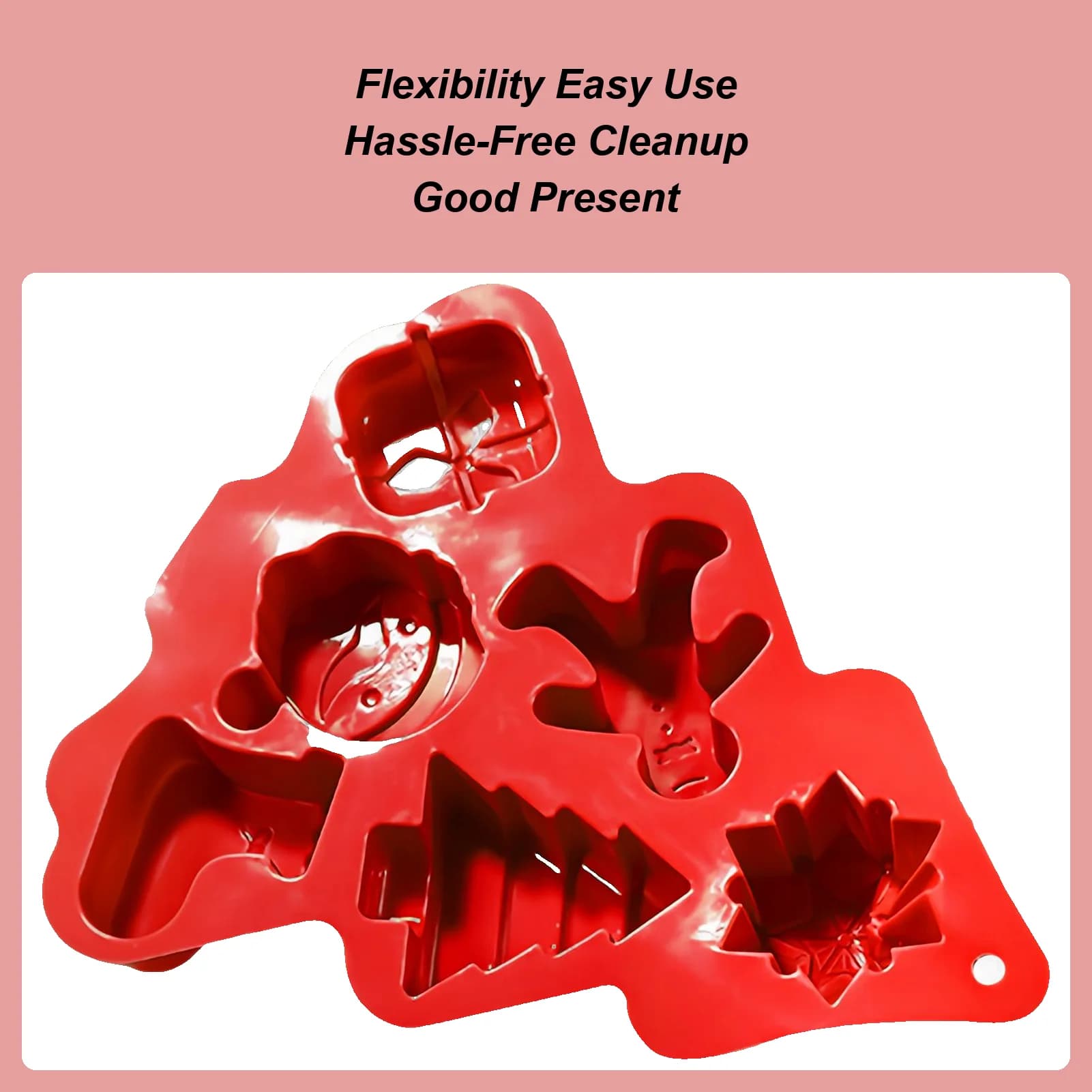 Stampi in silicone per le vacanze Vassoio riutilizzabile a rilascio facile Stampo in silicone per albero di Natale per torte, sapone, caramelle, biscotti ghiacciati, artigianato alimentare