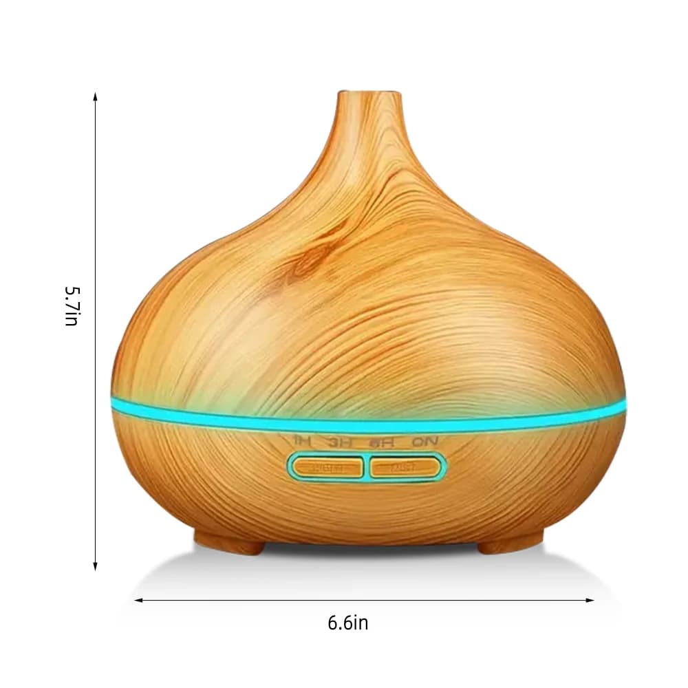 Telecomando diffusore di aromi a grana di legno, Timer e 6 Set di oli umidificatore a nebbia fredda da 550ml