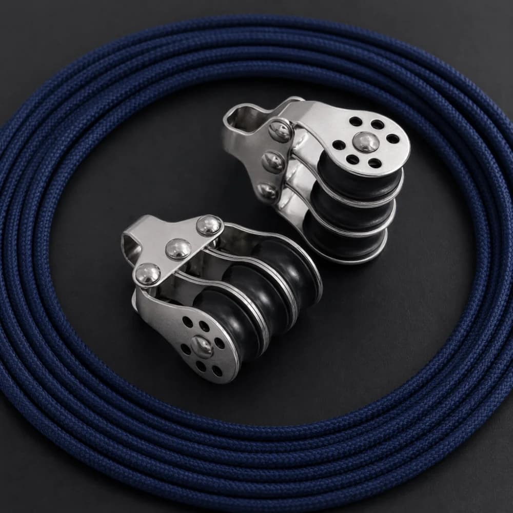 Canopy Systems Stainless Steel Rope Pulley Nylon Rollers Locking Mechanism Boat Pulley Cable Pulley Boat Marine