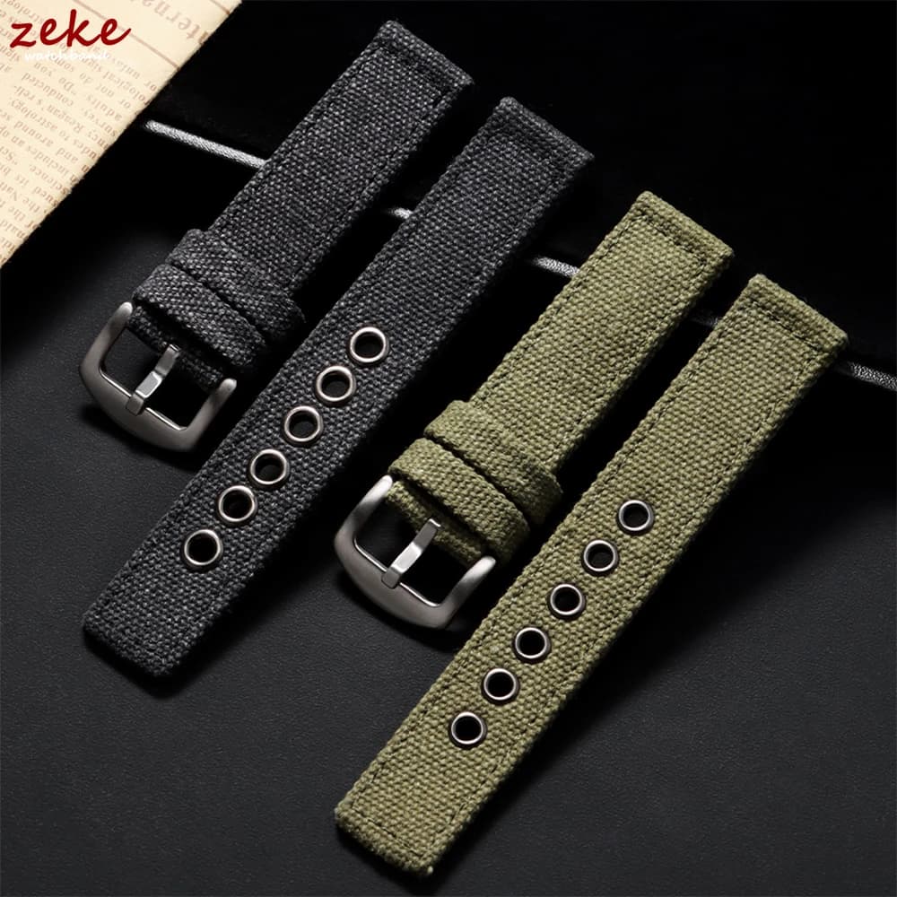 Cinturino per orologio in nylon a costine Cinturino per orologio in nylon di tela 20mm 22mm 24mm per accessori per cinturini Omega per braccialetti per orologi militari