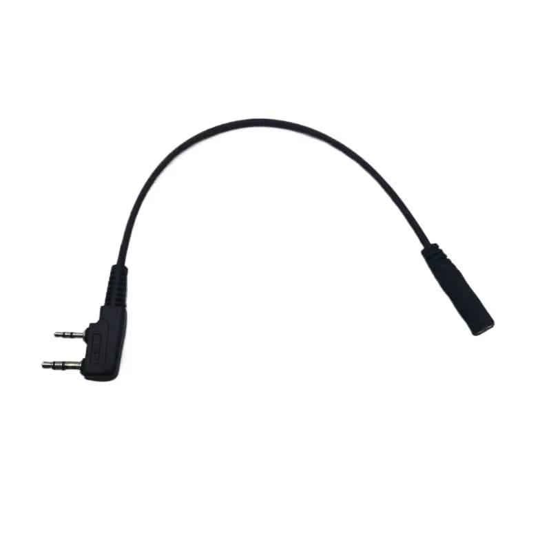 Cavo di trasferimento per auricolari per telefono adattatore audio femmina da 2 pin a 3,5 mm per Baofeng UV-5R UV-K5 K6 Kenwood TYT Walkie Talkie auricolare