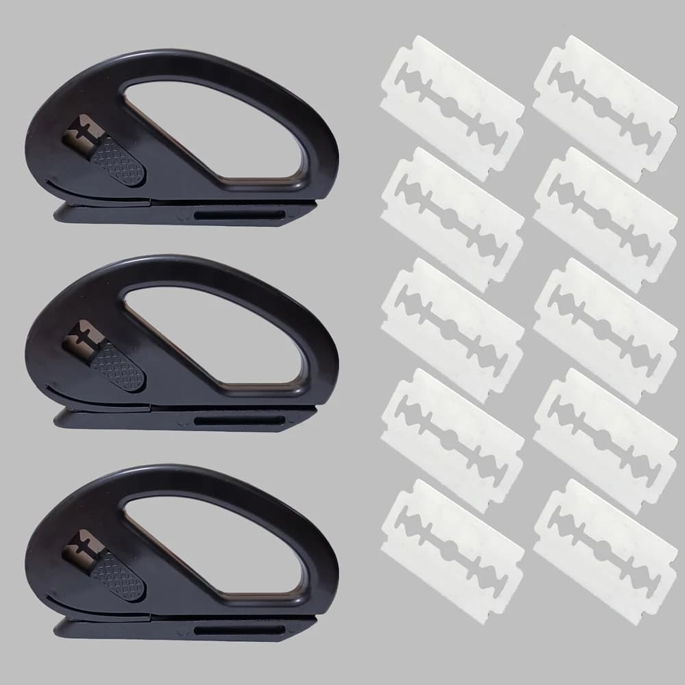 3pcs Snitty Vinyl Cutter 10pcs lame Car Wrapping Sticker decalcomanie utensile da taglio Window Tints coltello da taglio per pellicola in fibra di carbonio E11