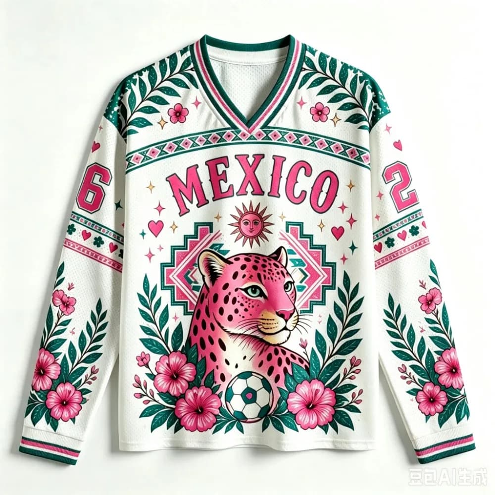 Mexican Leopard-pattern Floral Football 3DPrint V-neck Men Women Spring-autumn Cloth Trendy Casual Breath Quickdry Sport Y2K Top