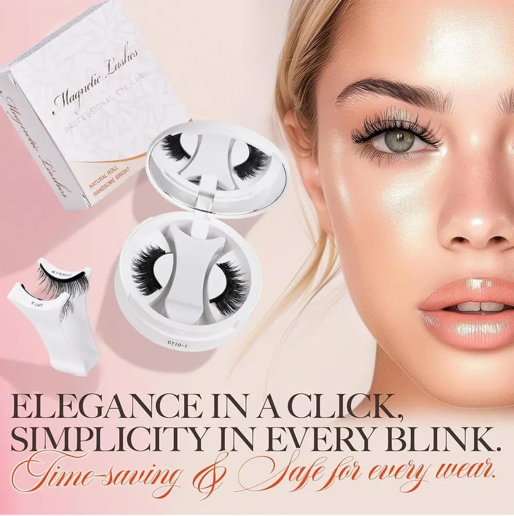 Magnetic fake eyelashes Portable box Faux and naturally thick fake eyelashes Easy to use for beginners Trick with 3D eyelash extension