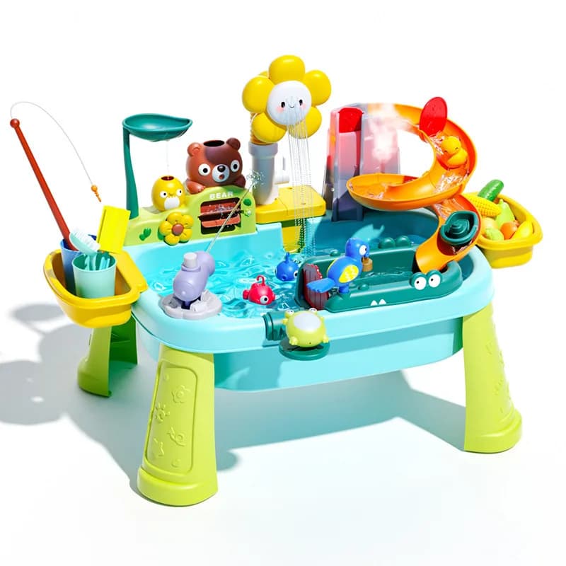 Giocattoli da cucina per bambini divertimento elettrico gioco d'acqua lavabo d'acqua pesca lavastoviglie gioco di ruolo a casa giocattolo per l'educazione precoce del bambino