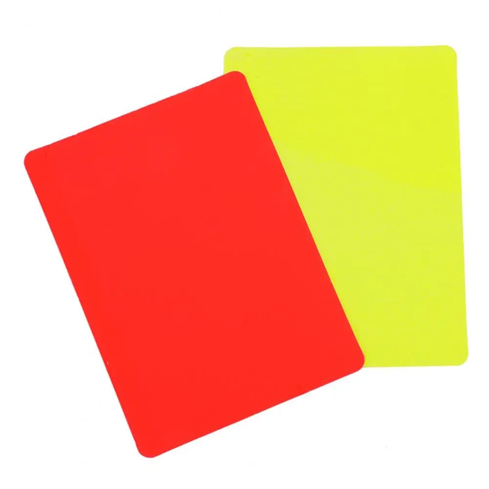 Carte gialle rosse per arbitro di calcio Carte rosse e gialle per arbitro di calcio in PVC Carte di avvertimento e espulsione per strumenti per arbitro