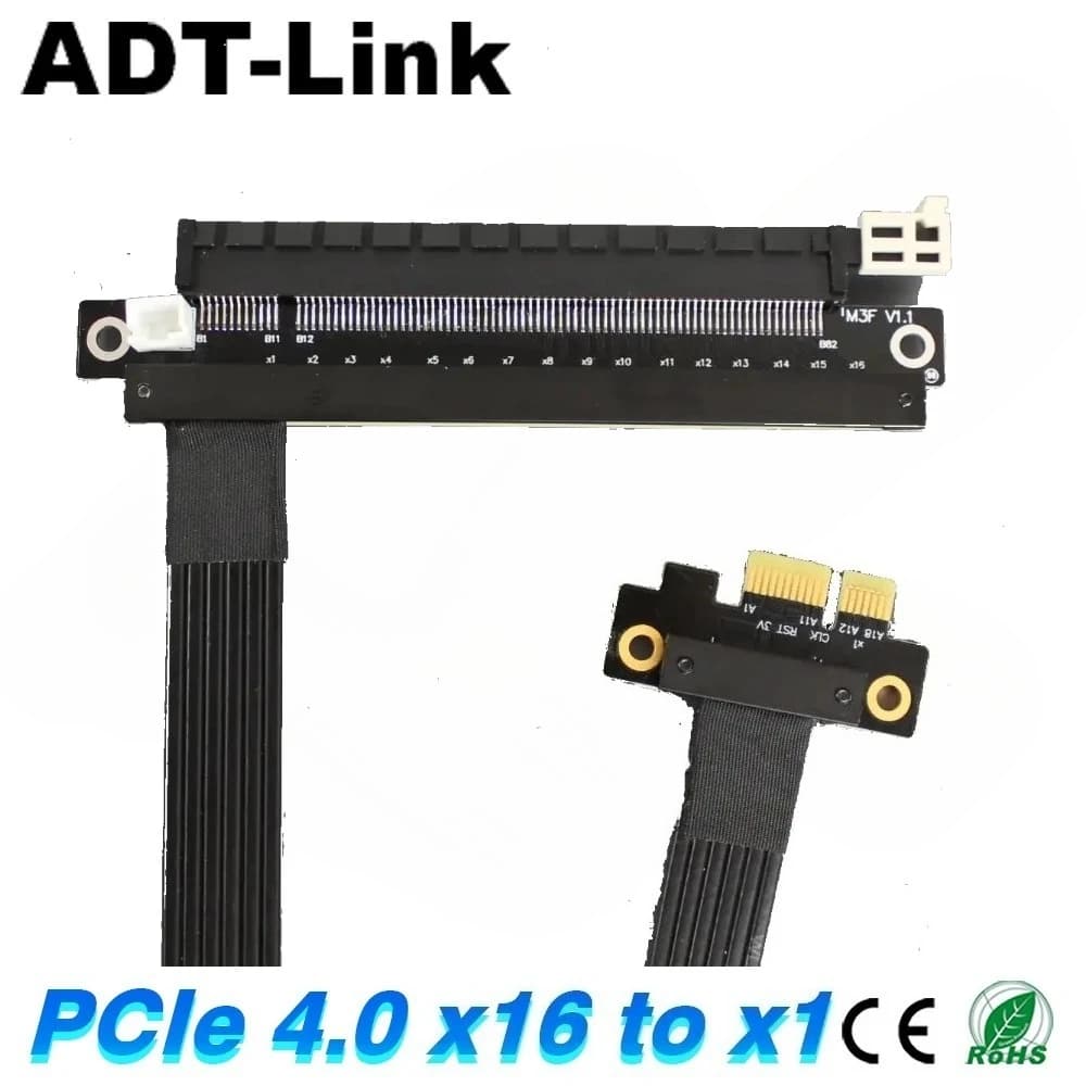 ADT PCI-E 4.0 x1 a x16 Cavo riser Estensione GPU PCIe x16 Scheda video grafica RAID SSD LAN AMD Nvidia Schede USB Gen4 Full Speed