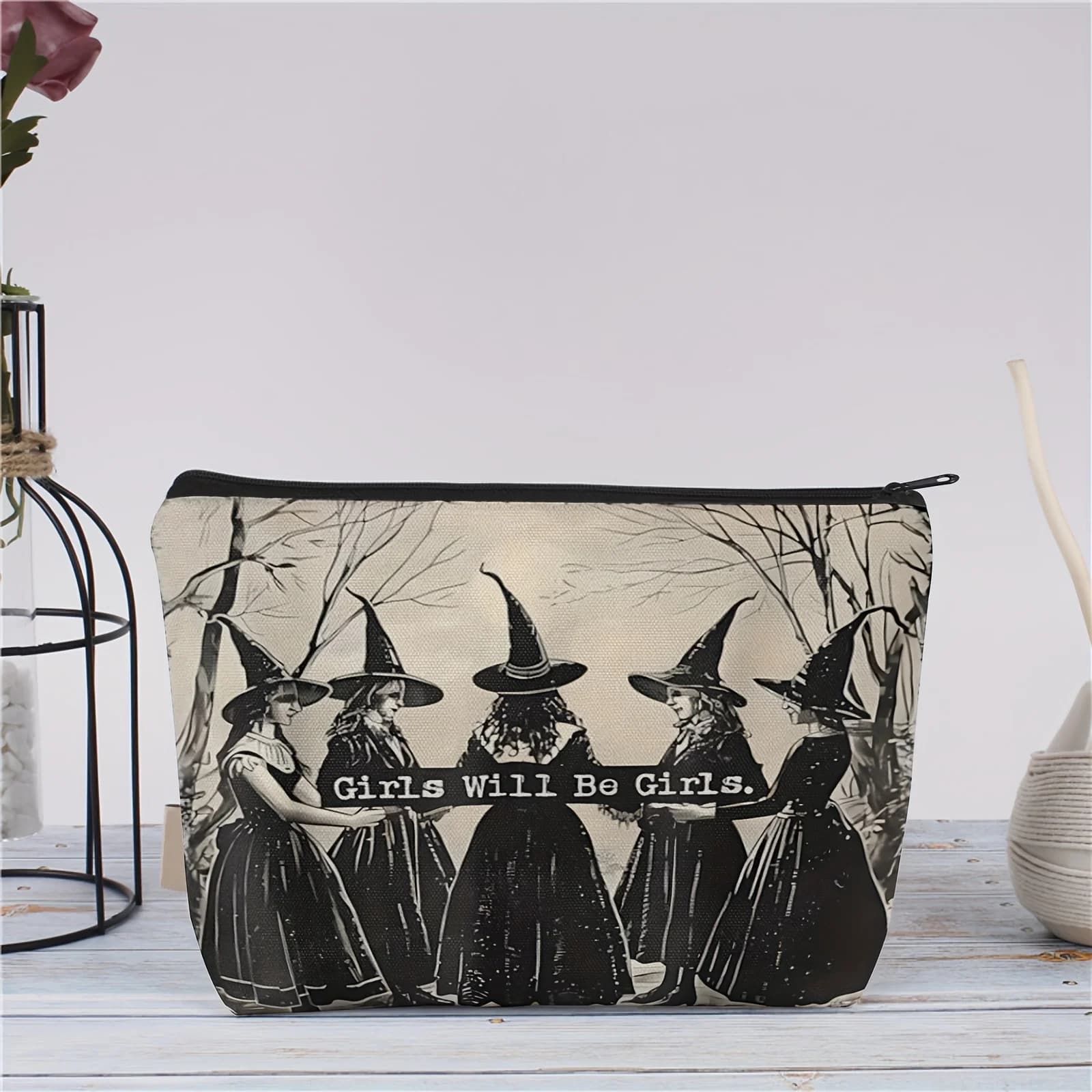 A Humorous Magic-Themed Bag For, Ideal for Travel Cosmetics, For Sisters,Students,And Adults As a Thoughtful Gift. for Halloween