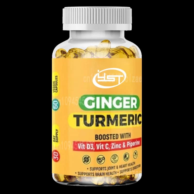 Curcumin supplements, piperine, zinc vitamin, curcumin - Health for immune strengthening of the intestinal and skin part of the joints 60 capsules