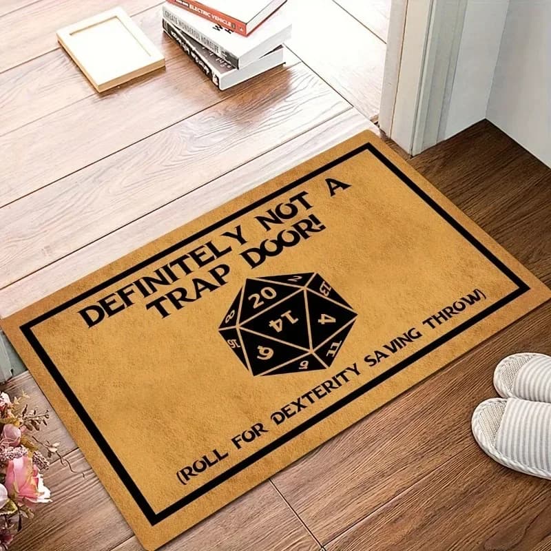 Benvenuti ai Dungeons: Zerbino antiscivolo a tema gioco DnD per l'iniziativa" per bagno, cucina, balcone – Decorazioni per la casa