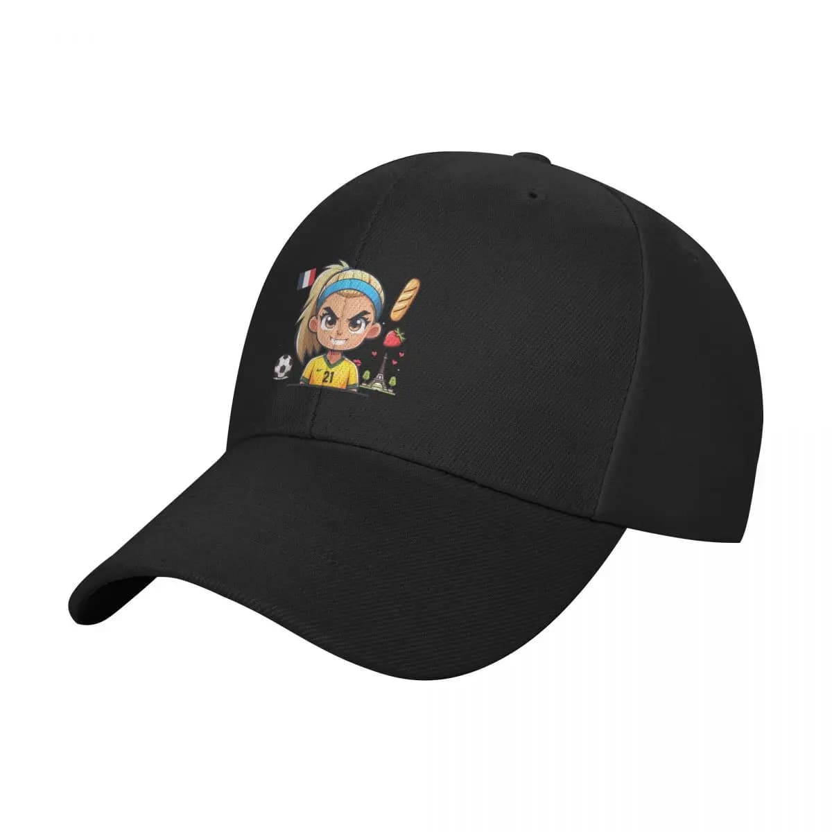 Ellie Carpenter Paris Strawberry Kisses Berretto da baseball Cappuccio cappello estivo nero Cappelli da donna da uomo
