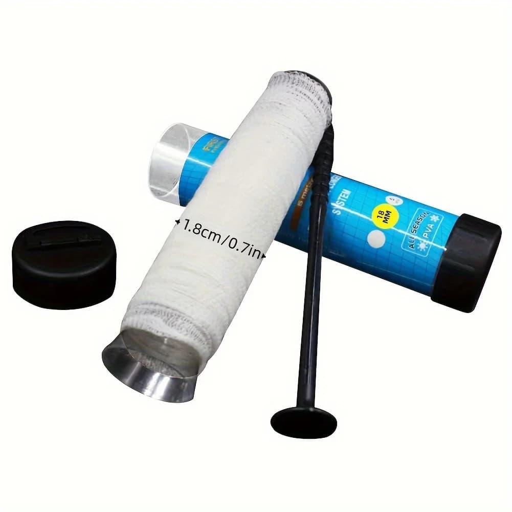 Nuovo 5M PVA Diametro 25/37/44mm Acqua Dissoluzione Maglia Da Pesca Solubile In Acqua Maglia Carpa Grosso Richiamo di Pesca borsa accessori per la pesca
