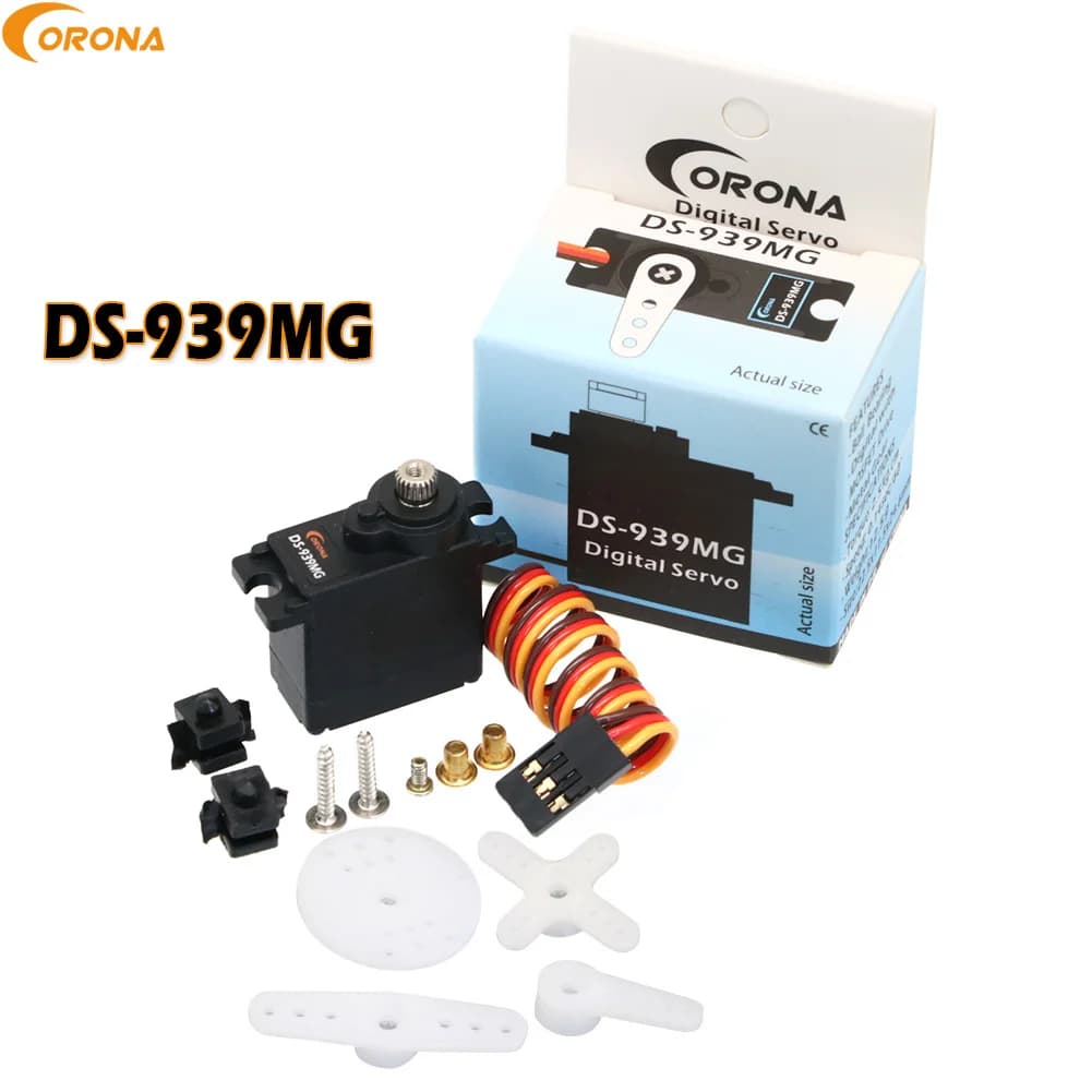 Servo Digitale Corona DS939MG 2.5kg / 0.14sec / 12.5g con Ingranaggi in Metallo per Modelli RC di Aerei e Robot