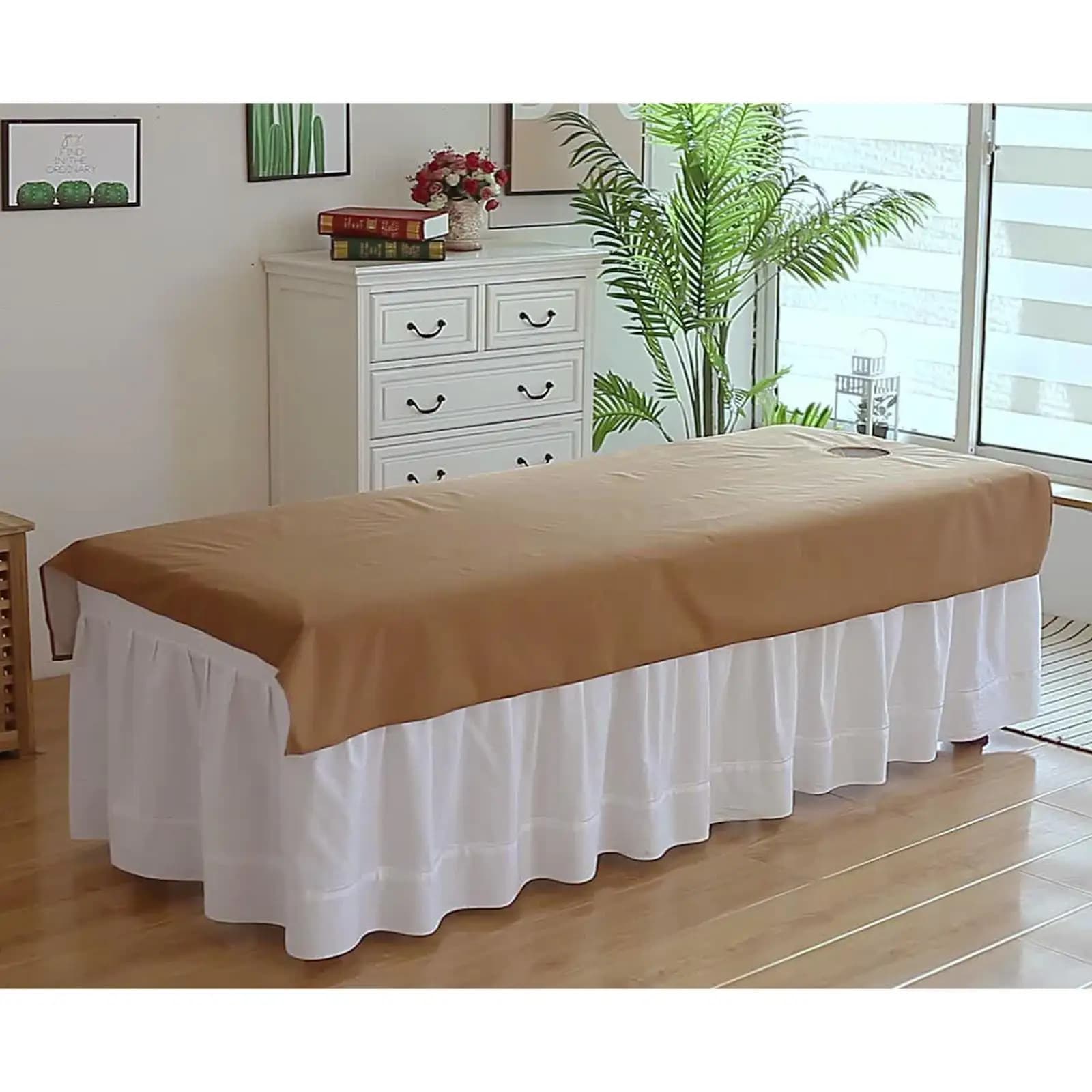 Professional Waterproof Massage Bed Cover Blue Oil Spa Sheet