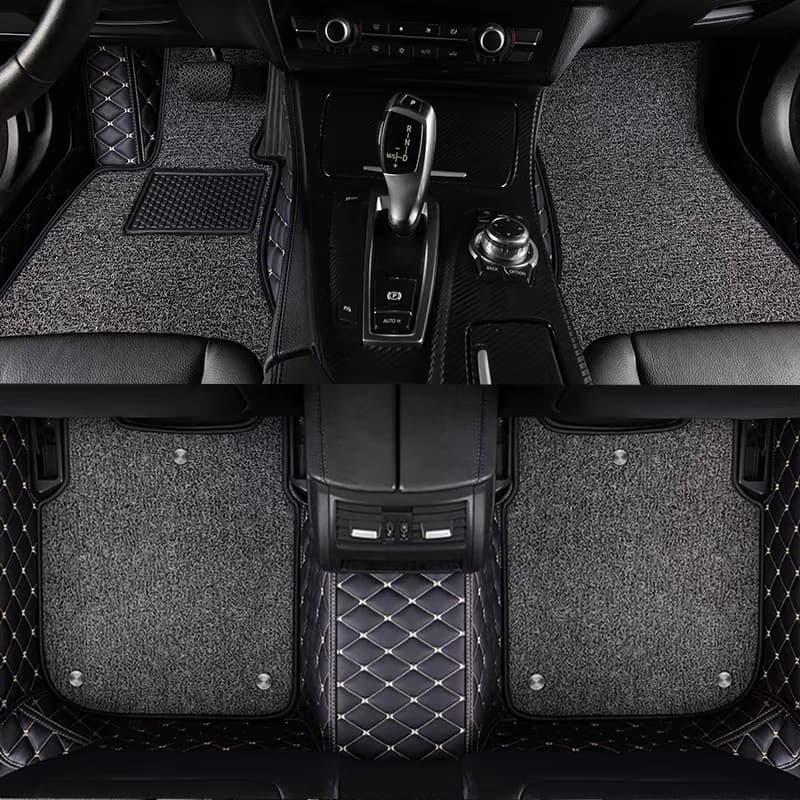 Tappetino per auto colorato in pelle a doppio strato personalizzato per Skoda Elroq 2025 2026 2027 Auto Carpet Syling Parti interne