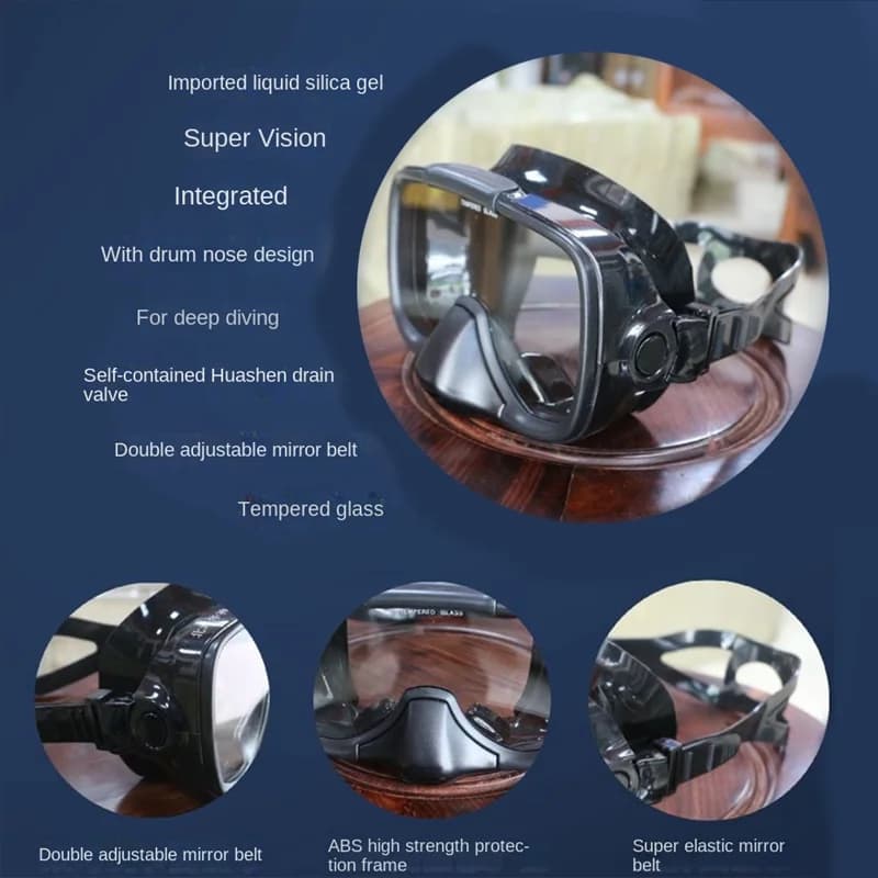 AEF6-Dive Snorkel Mask Maschere per immersioni subacquee Maschere per immersioni subacquee, snorkeling, apnea, pesca subacquea e nuoto