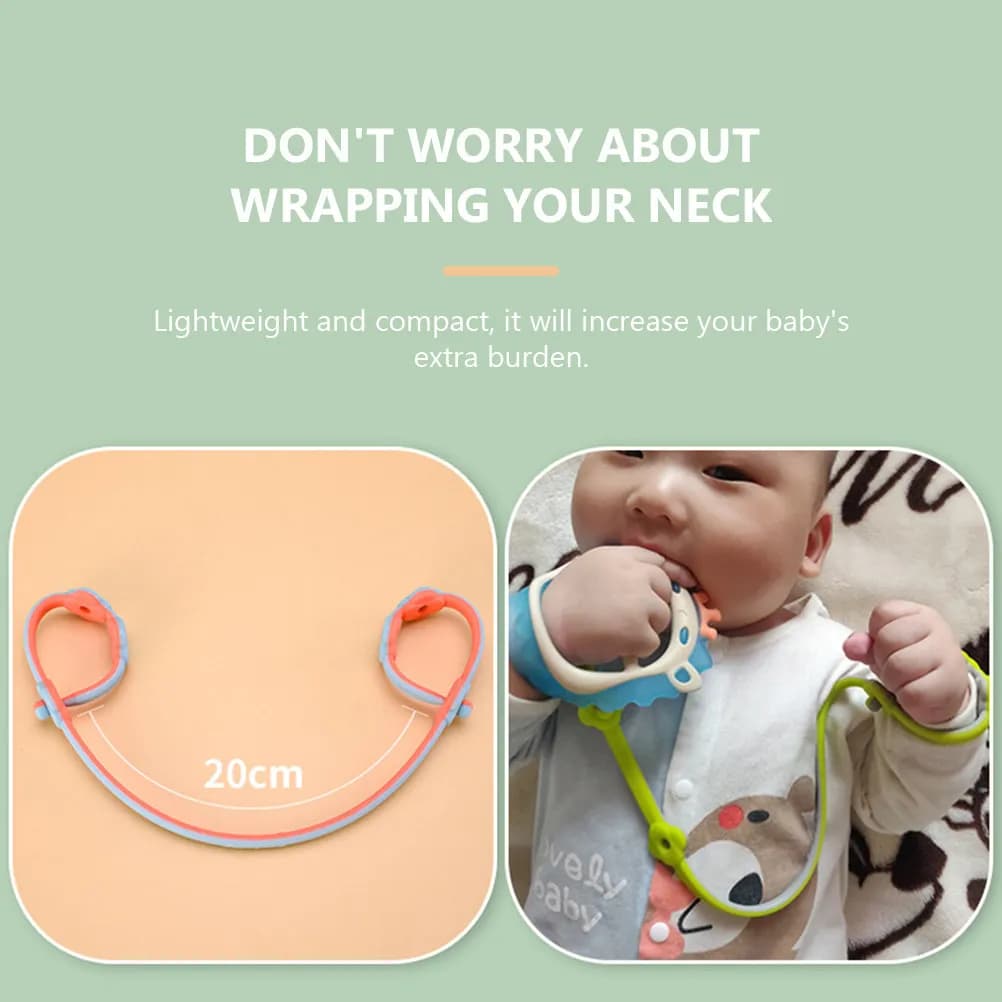 2Pcs Silicone Pacifier Chains Anti-Lost Baby Bottle Straps Lightweight Compact Safety Strap for Pacifiers Teethers Soothers