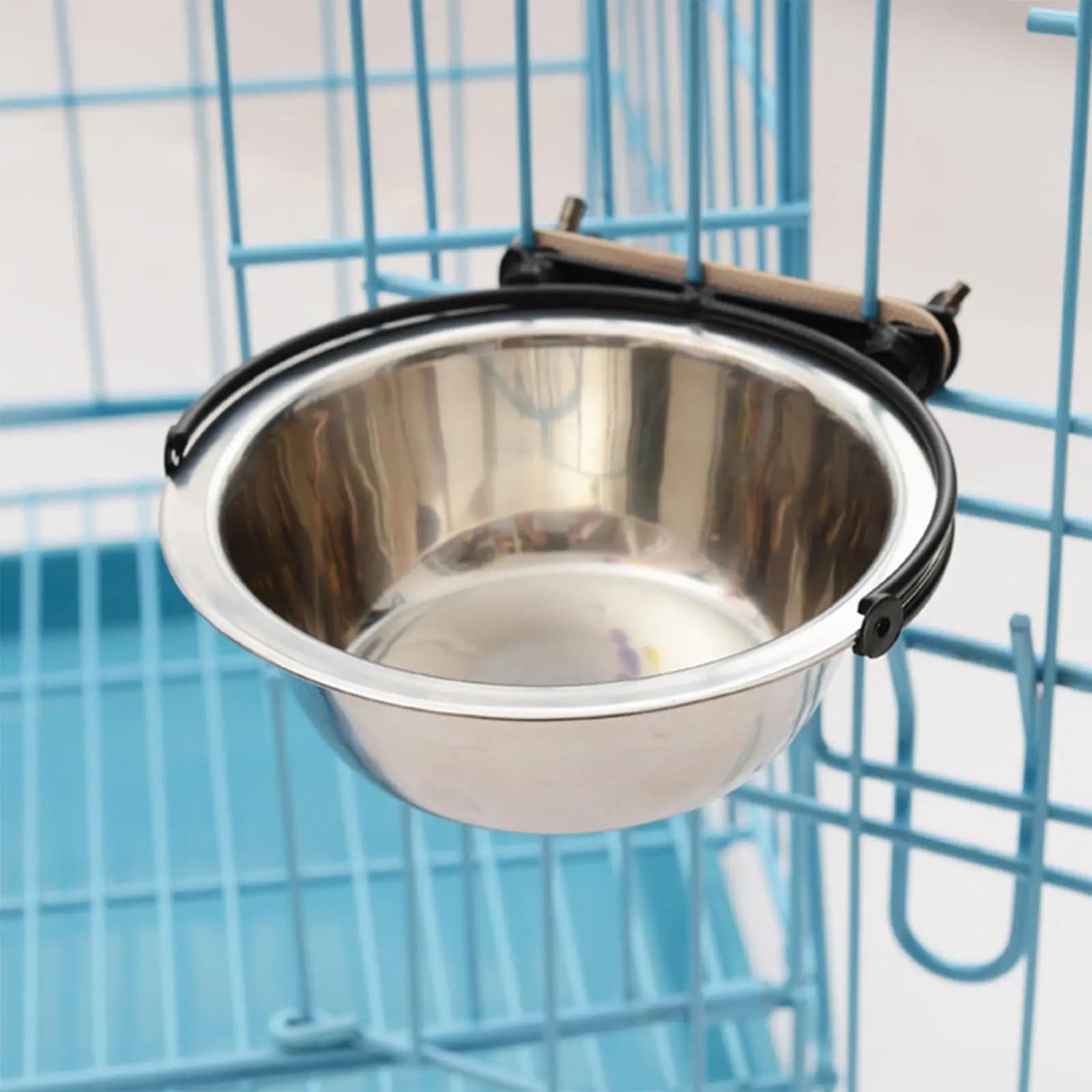 Ciotola Sospesa Antigoccia in Acciaio Inossidabile per Animali Domestici, Ciotola per Acqua da Gabbia, Ciotole per Cibo e Acqua, Mangiatoia per Cani, Conigli, Pappagalli, Uccelli