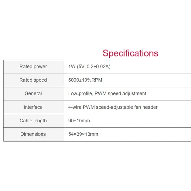 SQPP-CM5 cooling fan for Raspberry Pi 5 5V 3007 processing module low noise with heat conductive tape
