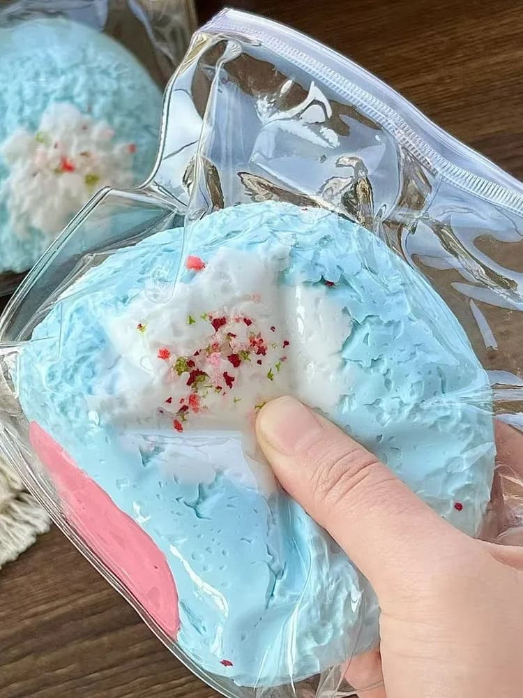 Giocattolo in Silicone a Lenta Risalita al Gusto di Menta e Sale Marino, Giocattolo Antistress, Giocattolo con Texture Simile alla Pasta Modellabile per Bambini, per Ufficio e Scuola