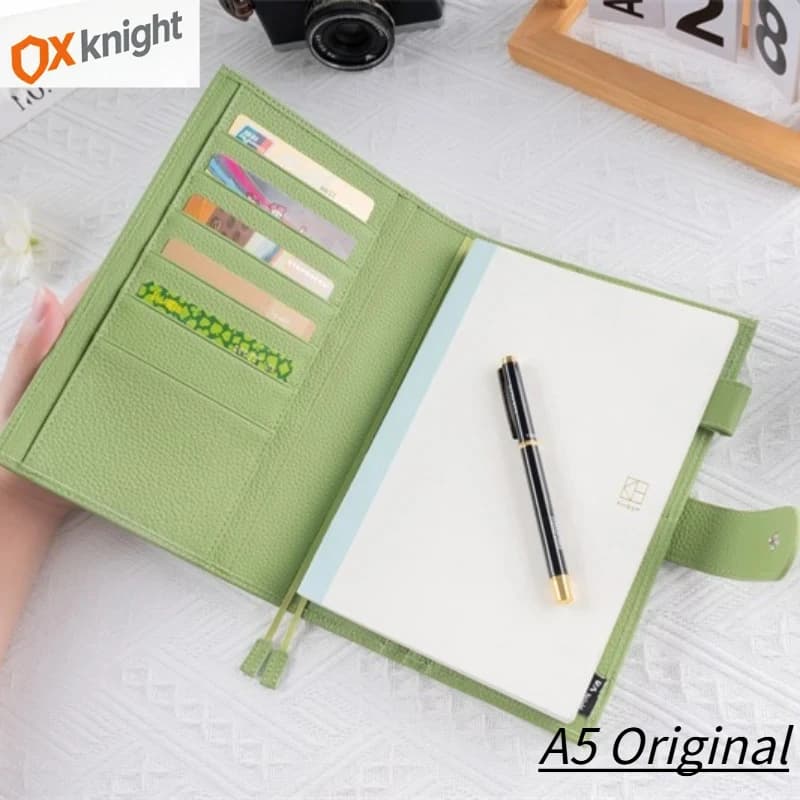 Copertina per Quaderno A5 Serie Originale OX Knight 2026 per Hobonichi Cousin, in Vera Pelle Martellata, per Planner, Organizer e Agenda