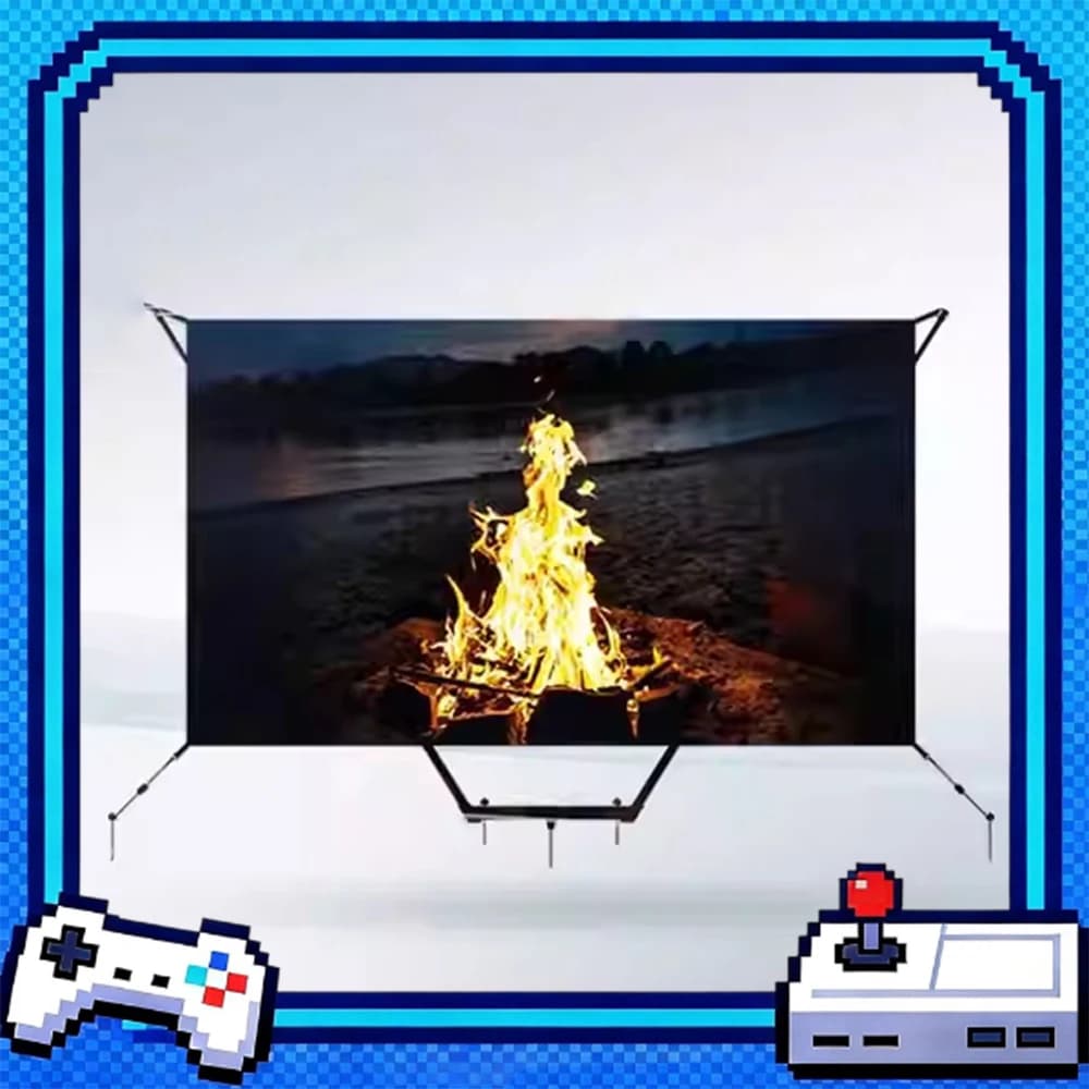 XMING Projection Screen Outdoor Projection Camping Curtain is Portable And Can Be Stored