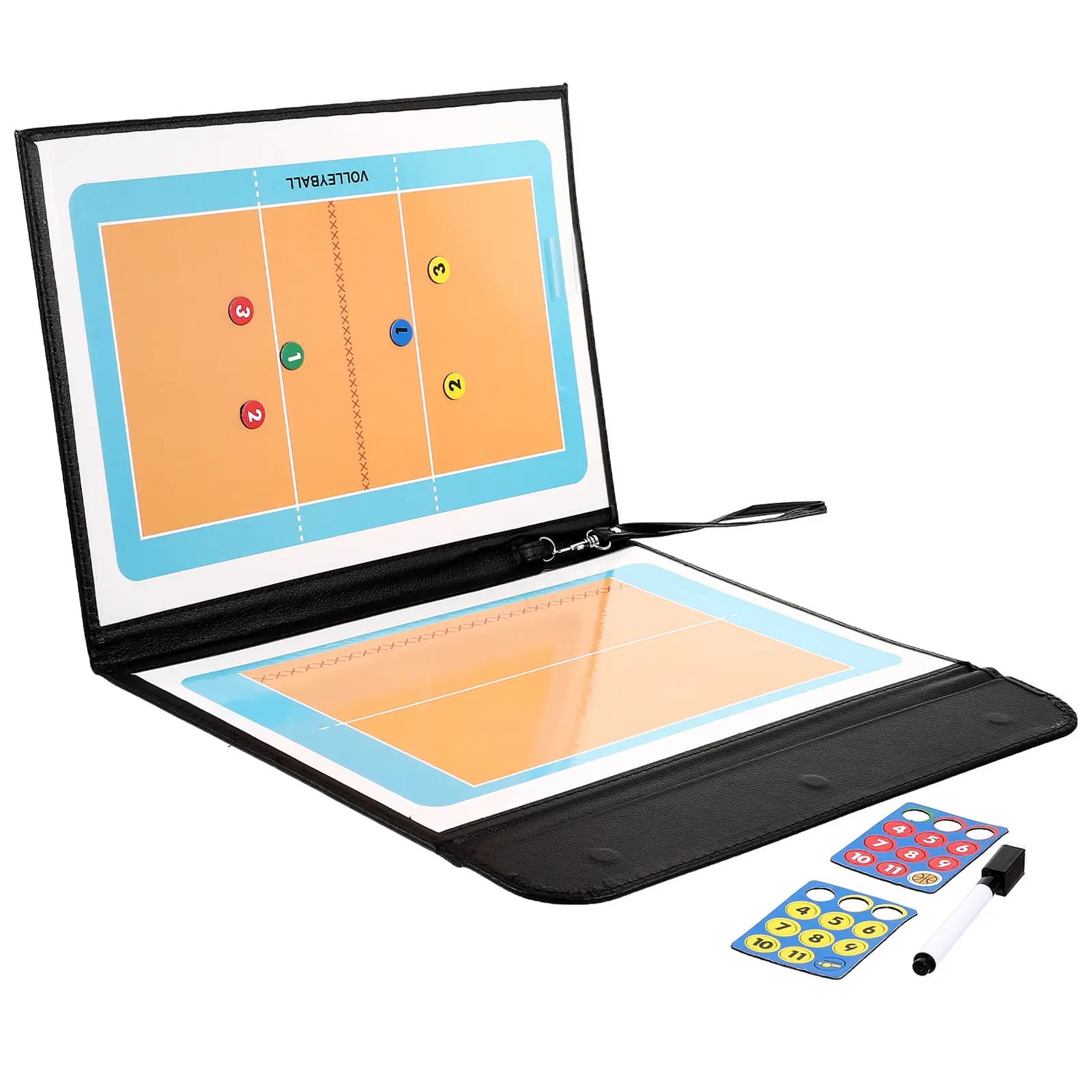 1Set Volleyball Coaching Board Iron Lightweight Match Strategy Training Reusable Writing Sports Ball Organizer