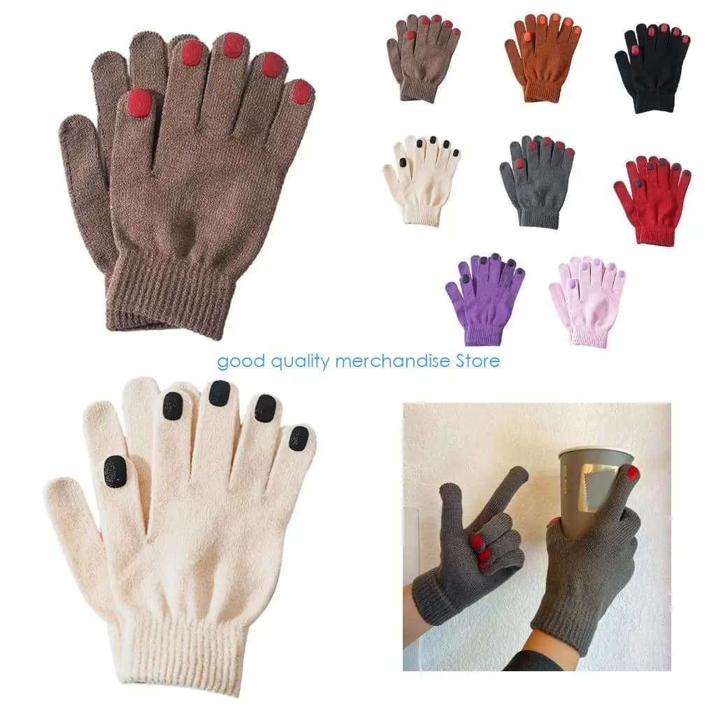 Y5JD Guanti in maglia elasticizzati Guanti a intere Guanti stampati con smalto per equitazione