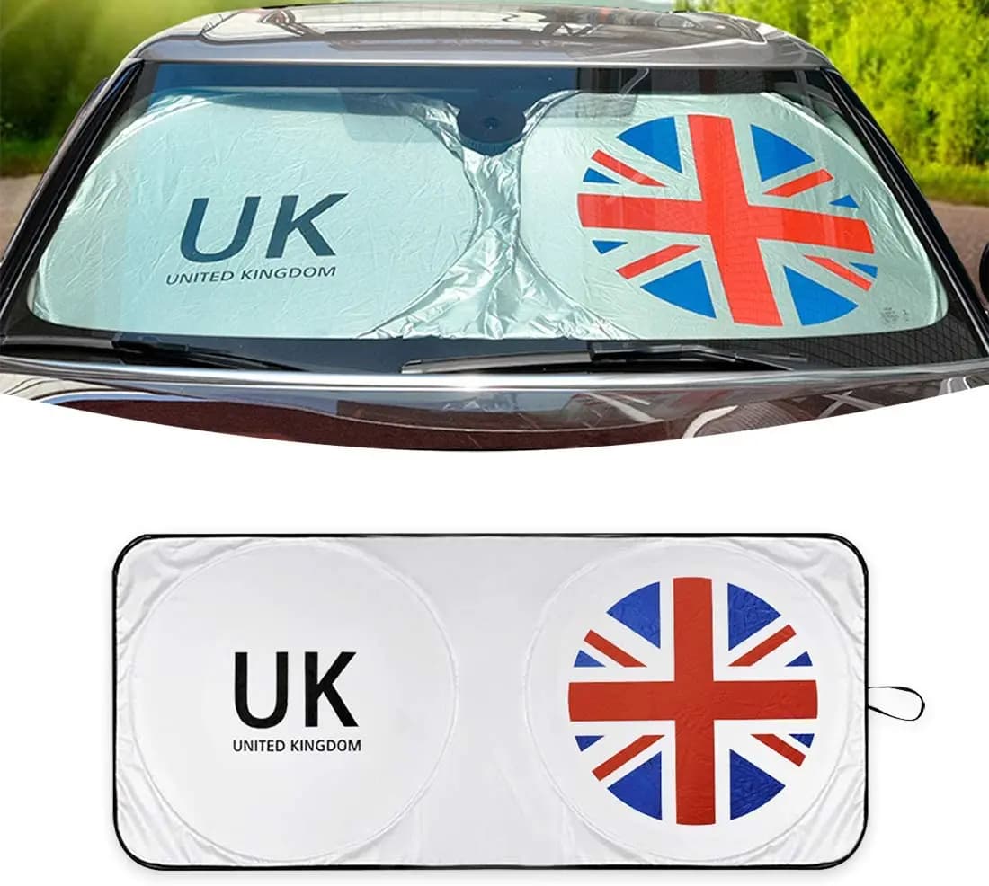 Auto Parasole Copertura Proteggere Parabrezza Parasole Bandiera del Regno Unito Logo Per Mini Cooper Uno S R50 R53 R56 R60 F55 F56 R58 R59 Ombrellone Coche