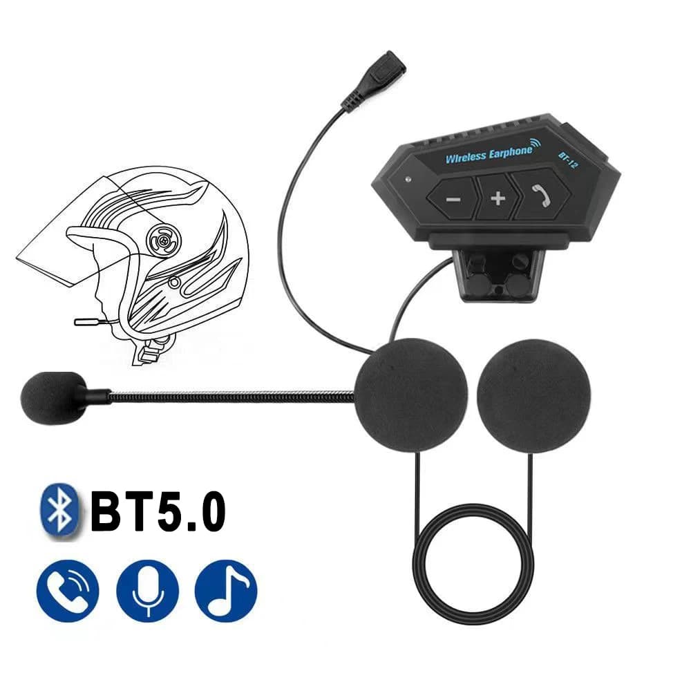 Auricolari per casco Bluetooth per moto Auricolari Bluetooth 5.0 Auricolari stereo vivavoce Auricolari wireless Auricolari per bicicletta