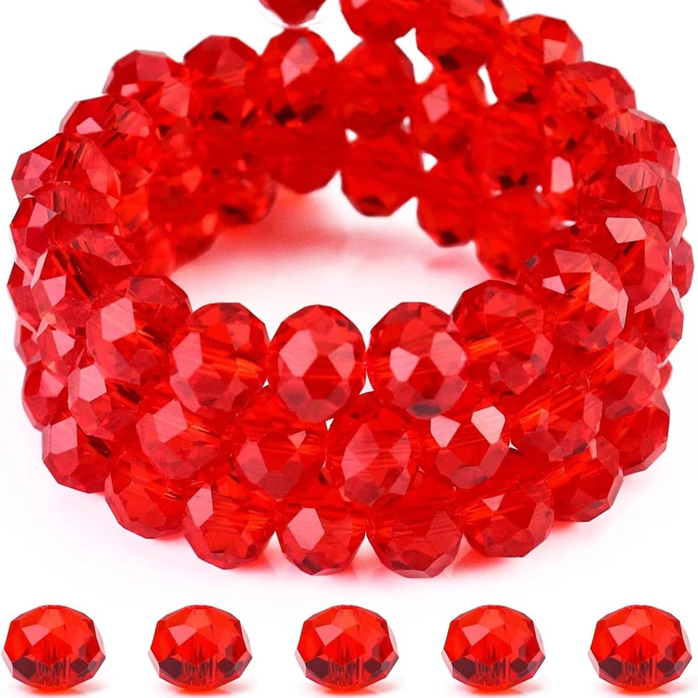 4/6/8mm Crystal Glass Round Flat Beads for Wind Chimes Suncatchers Spacer Beads For Bracelet Necklace Jewelry Making Accessories