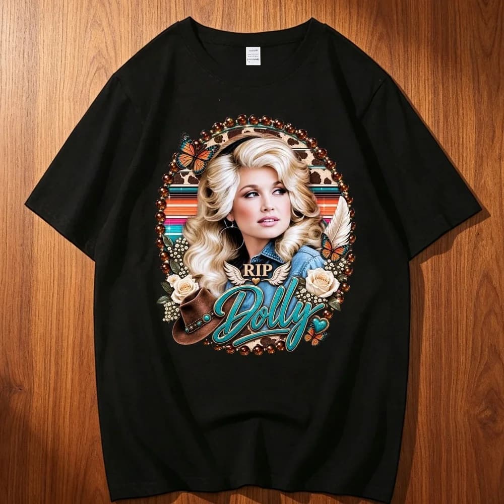Dolly Parton cotton shirt teen Comfortable Vintage Pastel Retro t shirt graphic Classic University Pop Culture streetwear