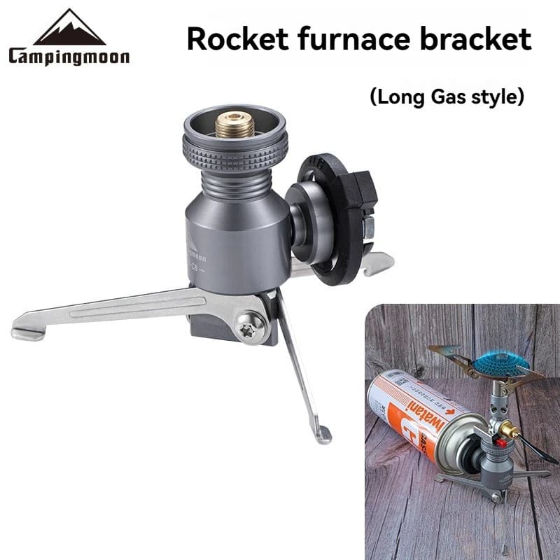 CAMPINGMOON Z23-CB Series Z23 Tripod Adapter for Camping Stove, Rocket Burner Support, Gas Lamp Frame, Divisible Extension Tube