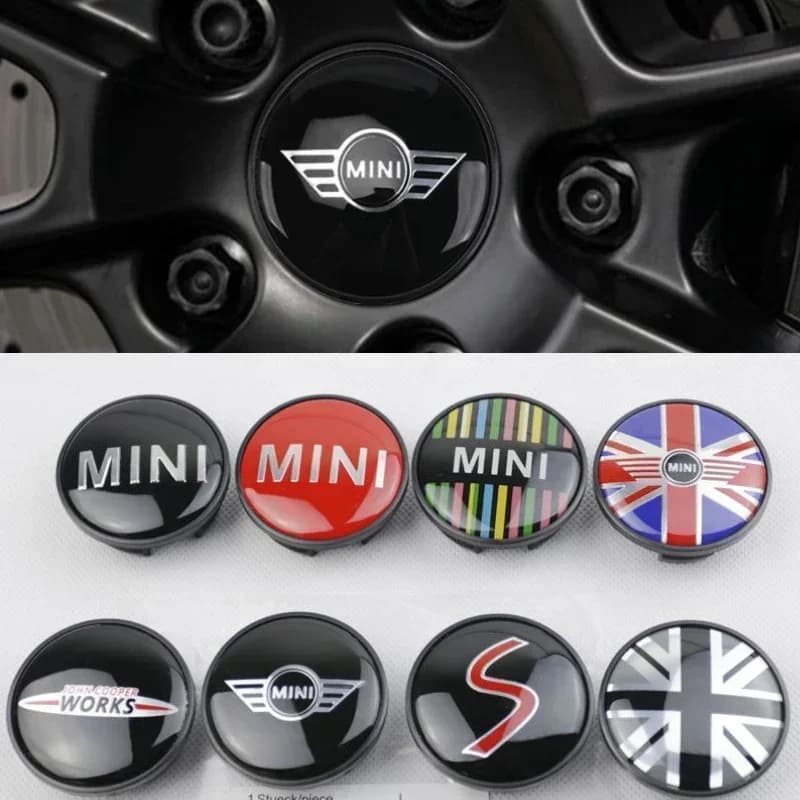 4 pcs 54mm Car emblem Wheel Center Hub Cap wheel Badge covers for BMW MINI Works S One Countryman R52 R54 R55 R56 R57 R58 R60