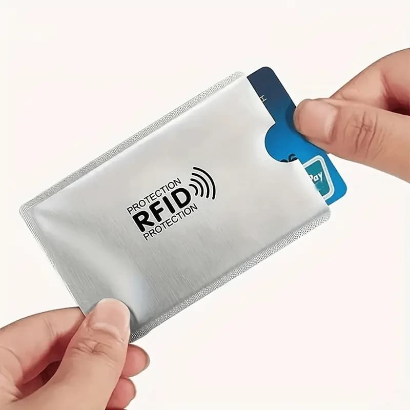5-Piece RFID Shielded Card Case - Anti-theft, NFC Shielded ID and Credit Card Case with Geometric Design