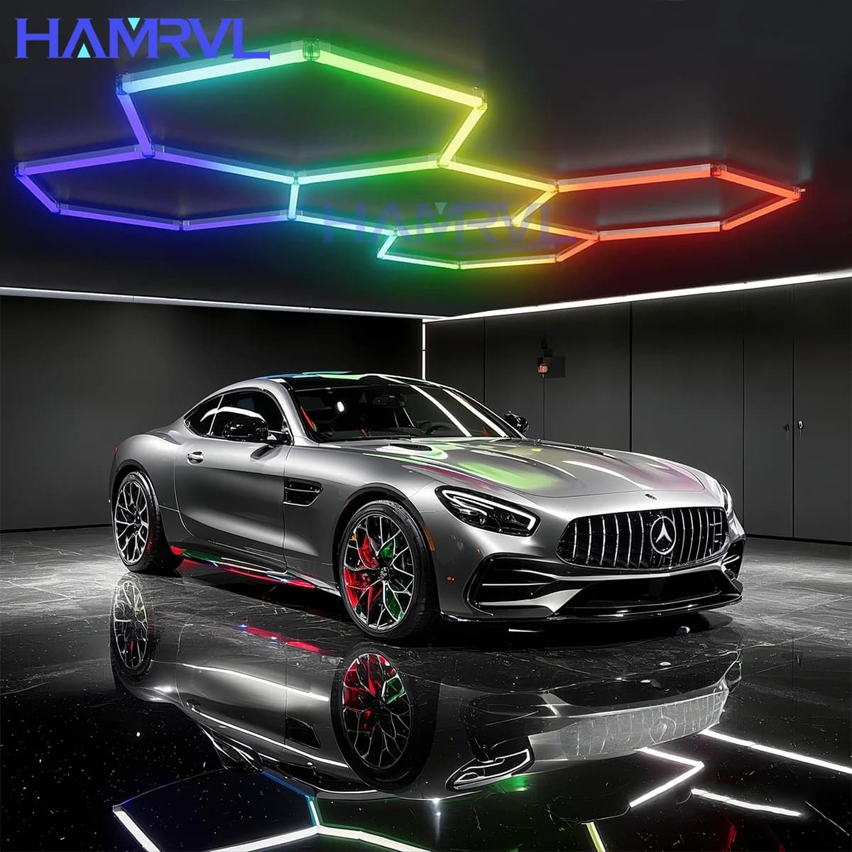 1‑11Pcs Hexagonal LED Ceiling Light with Holes RGB Color Changing 100‑240V Wide Voltage for Garage Lounge Bistro Home Decoration