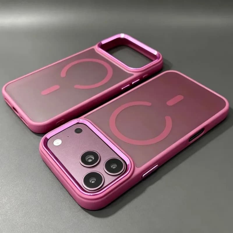 Luxury Armor Bumper For Magsafe Case For iPhone 18 17 16 15 14 13 Pro Max Clear Matte Magnetic Shockproof Cover