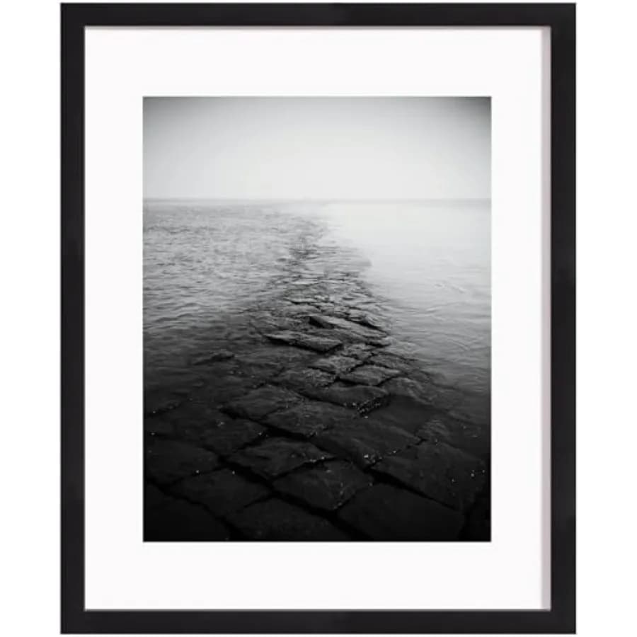 Cornice per foto in legno massello e vetro resistente, per esposizione con o senza passepartout, decorazione per pareti e tavoli.