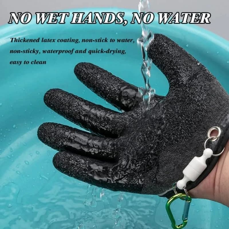 Guanti protettivi in lattice da pesca con esca in acqua salata antiscivolo impermeabili da pesca all'aperto - Guanti resistenti alla perforazione dei pesci