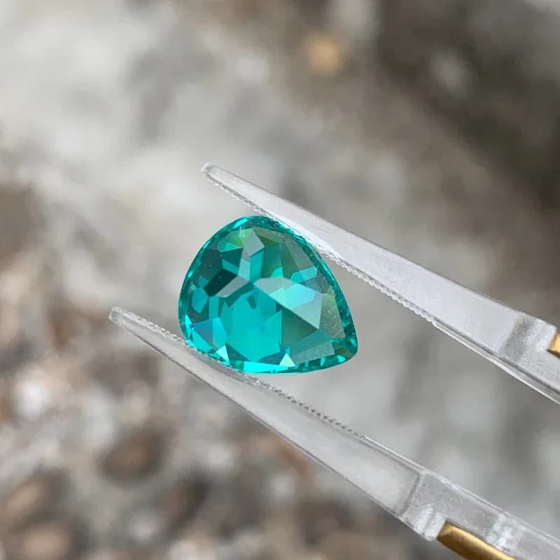 Paraiba Pear Cut Lab Grown Sapphire VVS Clarity Loose Gemstone AGL Certificate DIY Jewelry Making For Ring Necklace Earrings