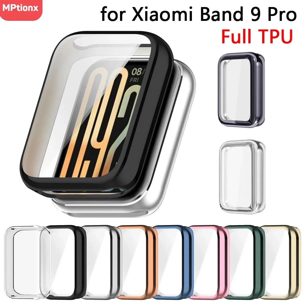 Copertura completa per Xiaomi Mi Band 9 Pro Smart Soft TPU Custodia protettiva a tutto tondo per accessori Mi Band9 Pro