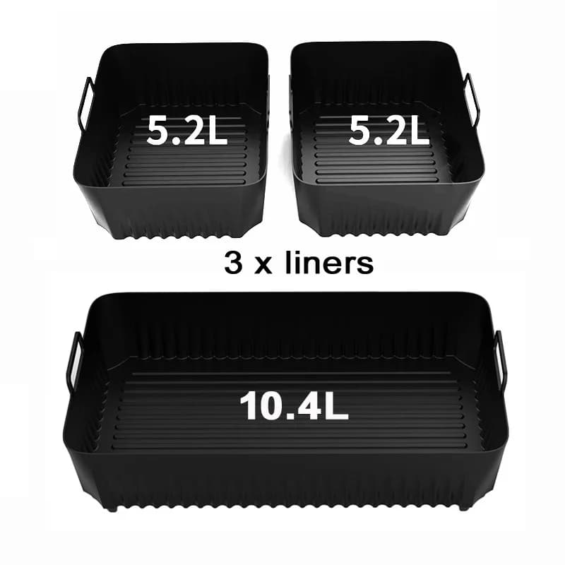 Rivestimenti in Silicone Rettangolari per Friggitrice ad Aria DZ071/AF500UK, Sostitutivi e Lavabili in Lavastoviglie