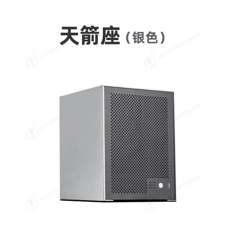 Sky Arrow 6-disc NAS Chassis Aluminum Shell Itx Main Board Small 1u Power Supply Flying Cow Black Qunhui Storage Server